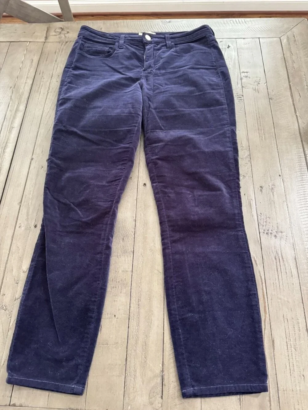 L'AGENCE Margot Skinny High Rise Jeans Stargazer Velvet Navy Size 27